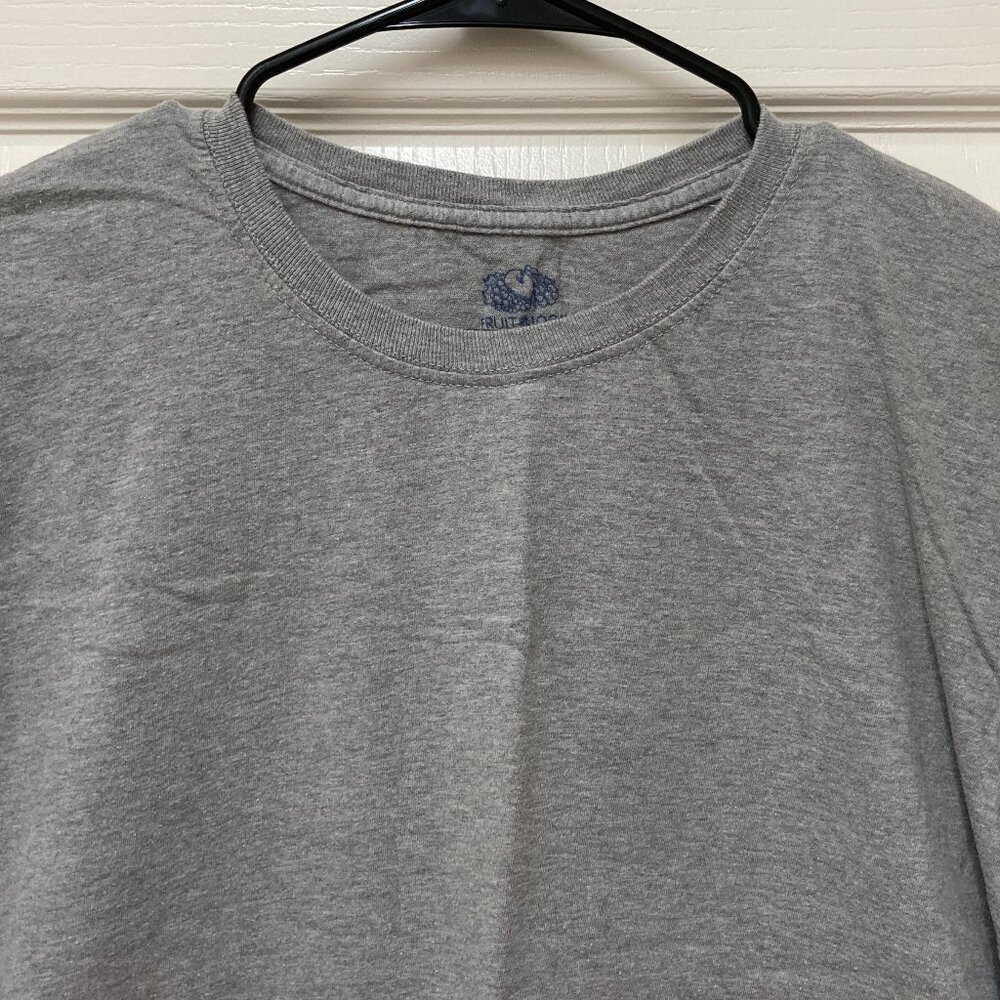 Fruit of the Loom 3 Pack Mens Large T-Shirt Gray Crewneck Short Sleeve - Picture 2 of 11